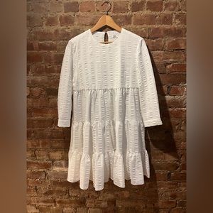 ZARA white tier dress top